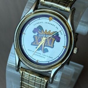 Super Bowl XXXI 1997 Limited Edition Watch – New Orleans Superdome – Vintage NFL